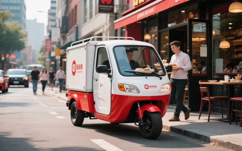 Livrez chaud, vite et proprement avec un triporteur électrique